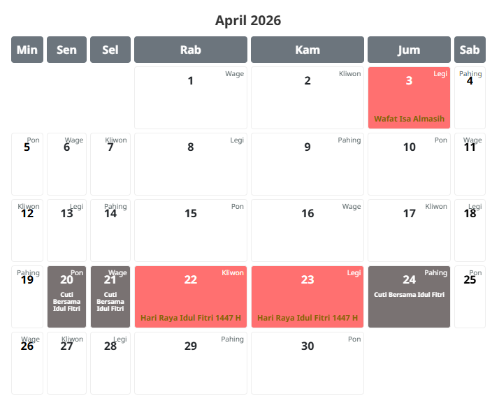 kalender april 2026